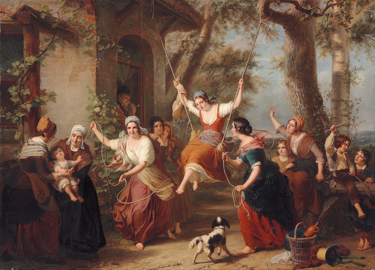 Huśtawka, 1848 autorstwa Francois Verheyden