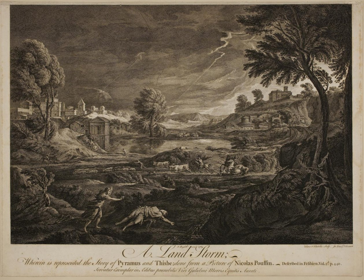 Wiejska burza. Pyramus i Thisbe autorstwa Francois Vivares