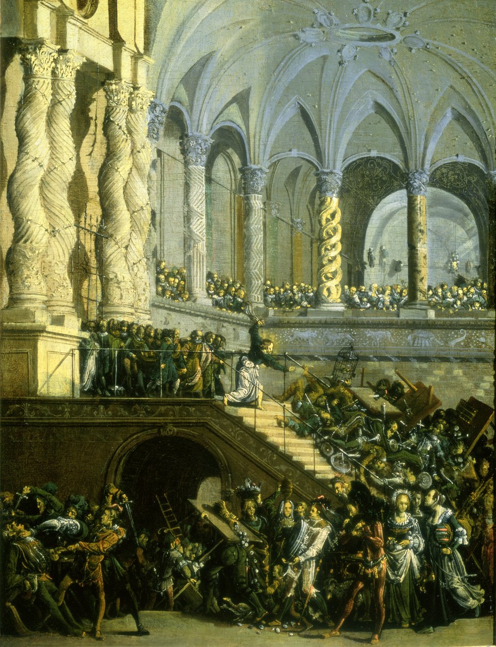 Chrystus wyprowadza pożyczkodawców ze świątyni autorstwa Francois de Nome