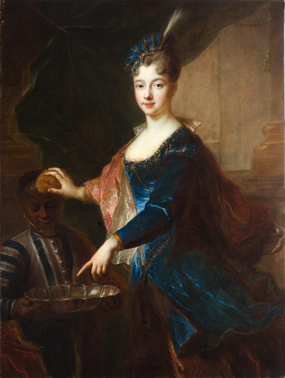 Dama z ciemnowłosą stroną autorstwa Francois de Troy
