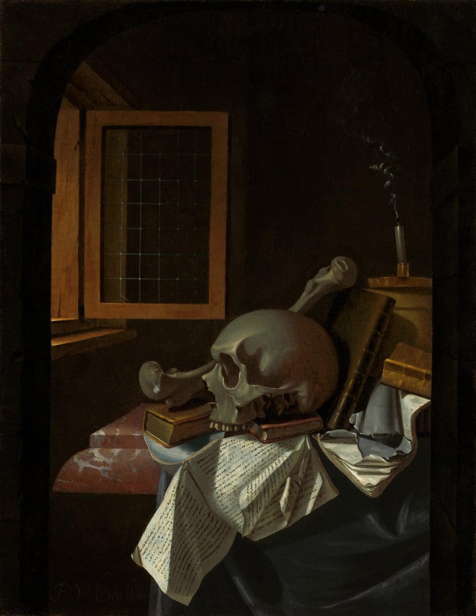 Martwa natura Vanitas autorstwa Francois van Daellen