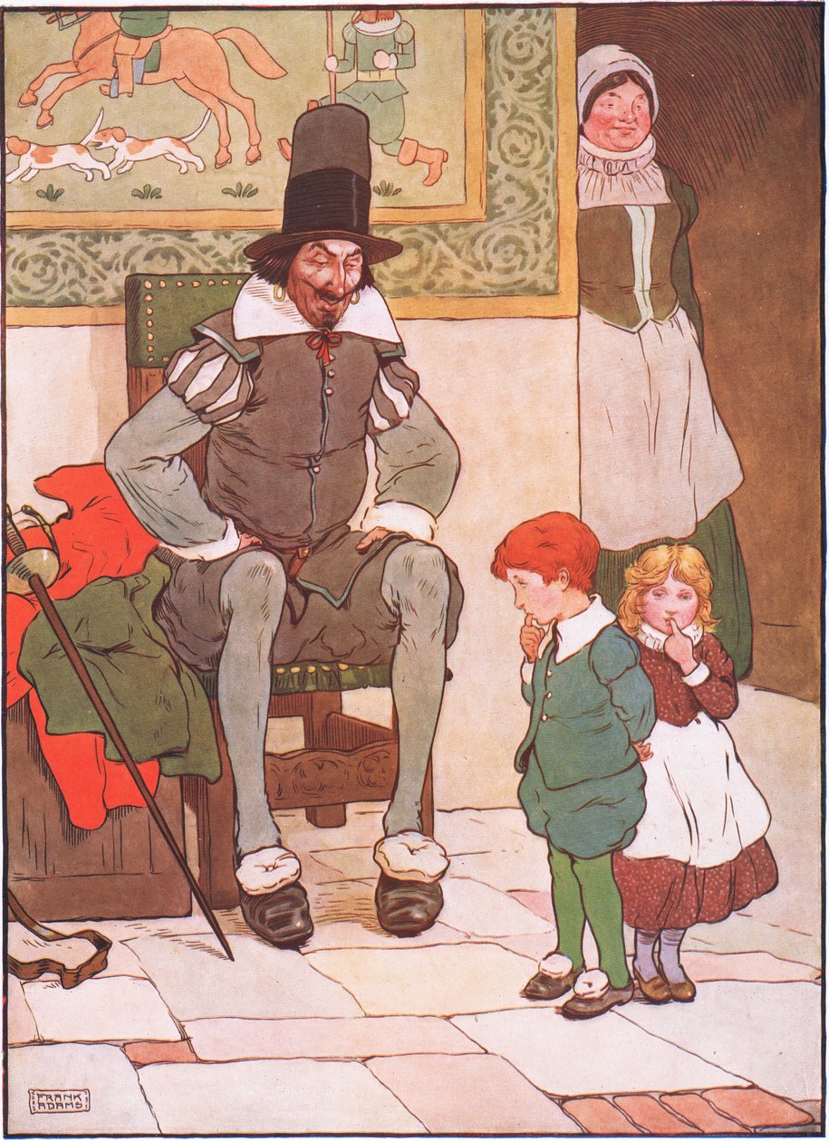 Wuj wziął chłopca i dziewczynkę i kazał im się nie bać... 1930 autorstwa Frank Adams