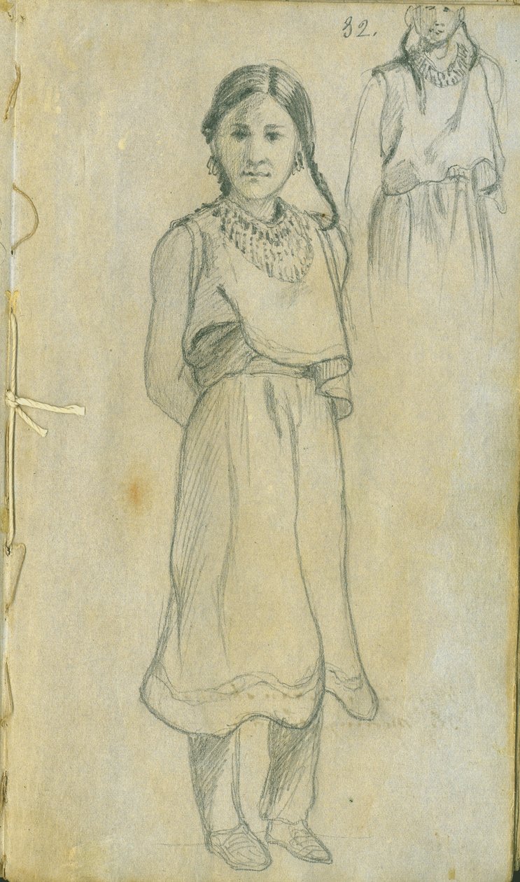 Rdzenna Amerykanka, 1851 autorstwa Frank Blackwell Mayer
