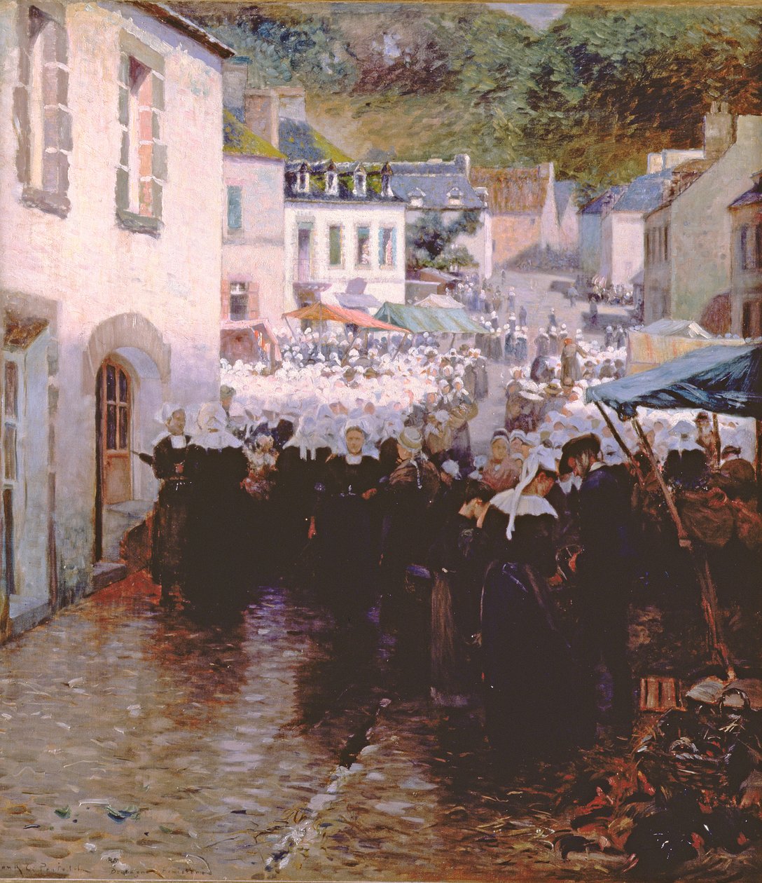 Bretania Dzień Targu Chłopskiego w Pont Aven autorstwa Frank C. Penfold