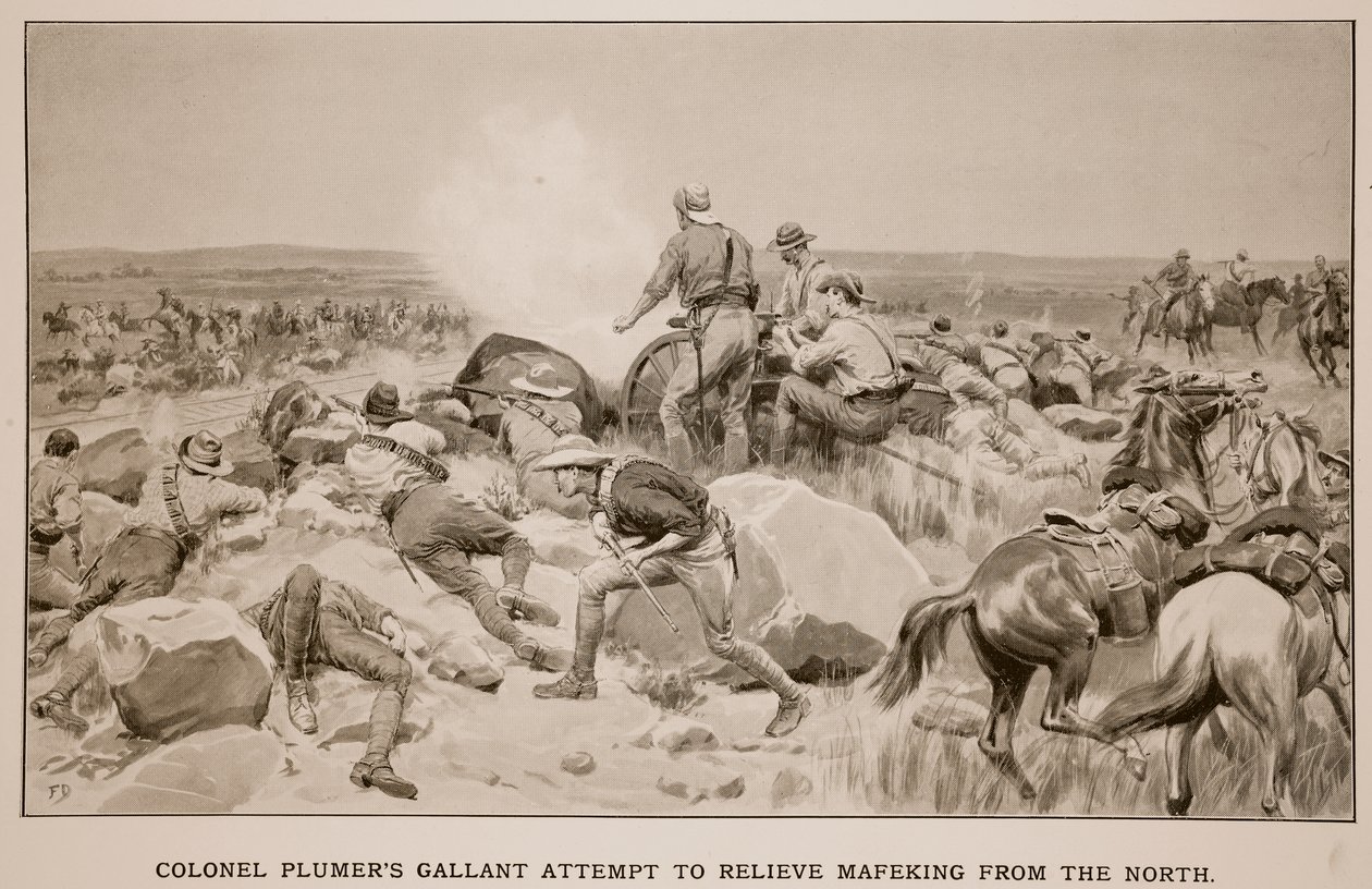 Wspaniała próba pułkownika Plumera uwolnienia Mafekinga z Północy, według F.J. Mackenzie autorstwa Frank Dadd