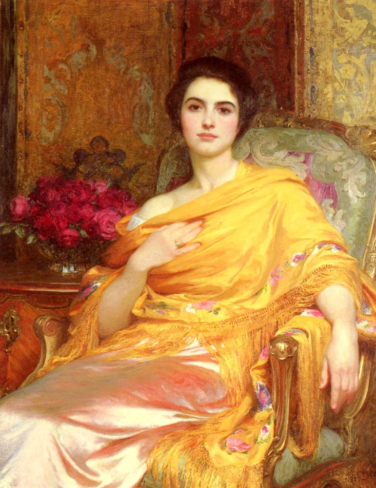 Portret Elsa autorstwa Frank Dicksee