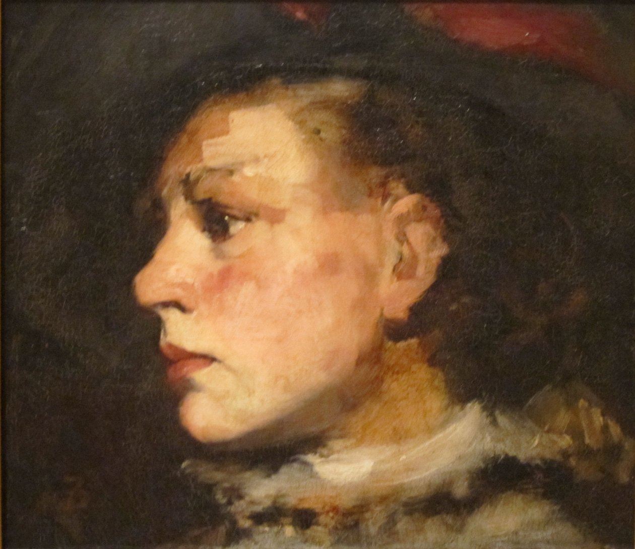 Profil dziewczyny w kapeluszu autorstwa Frank Duveneck