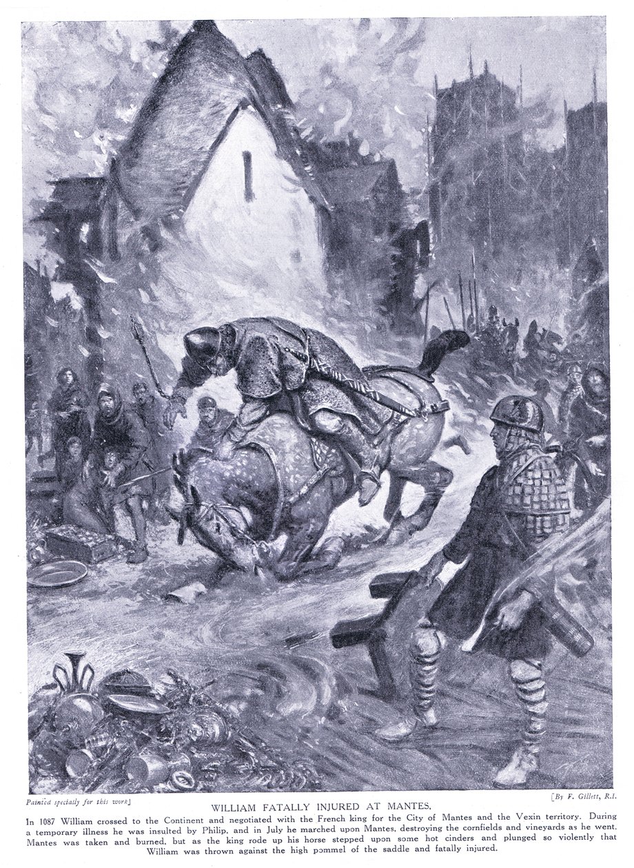 William śmiertelnie ranny w Nantes, lata 20. autorstwa Frank Gillett
