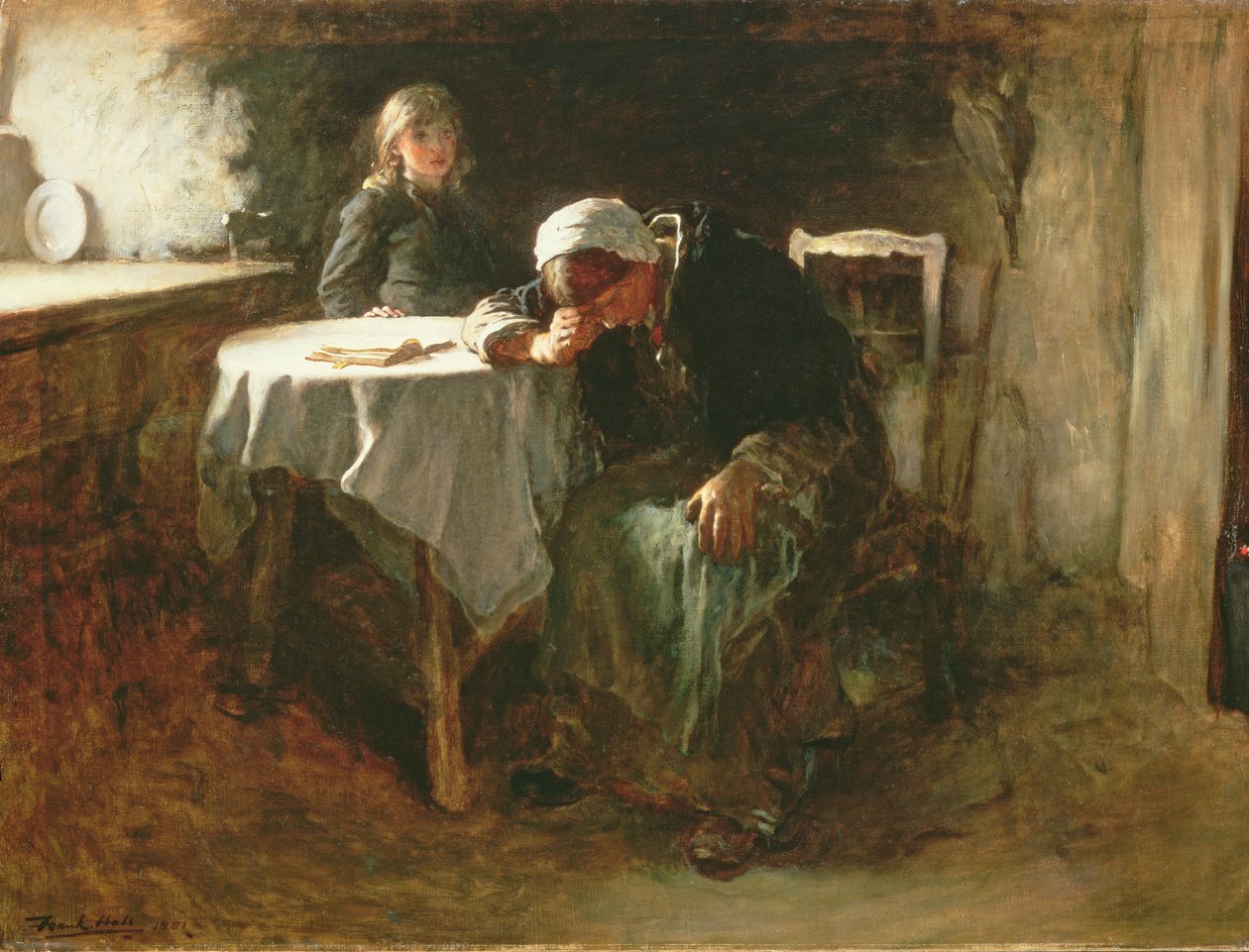 Rozpacz, 1881 autorstwa Frank Holl