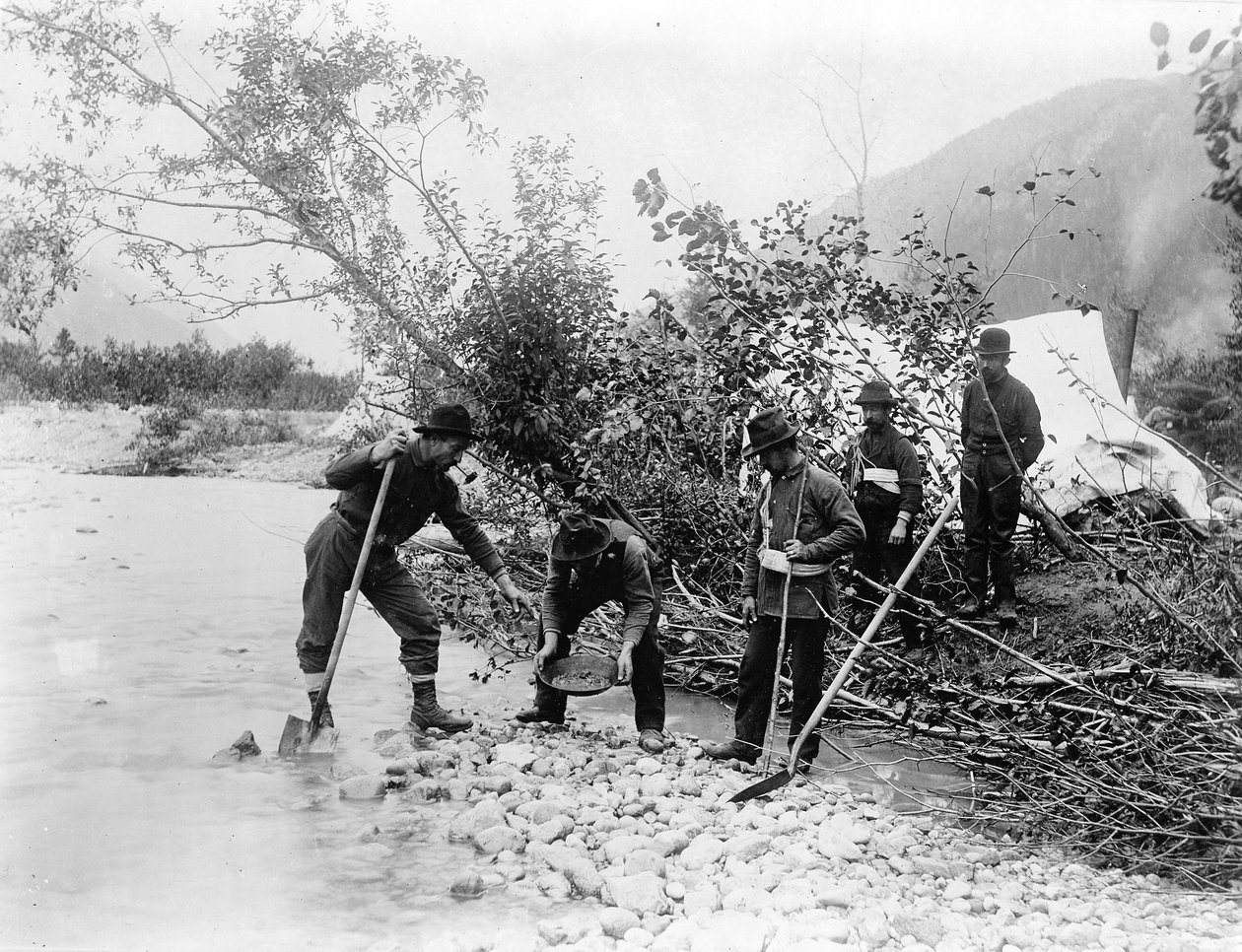 Poszukiwanie fortuny, region Klondike, 1897 autorstwa Frank La Roche