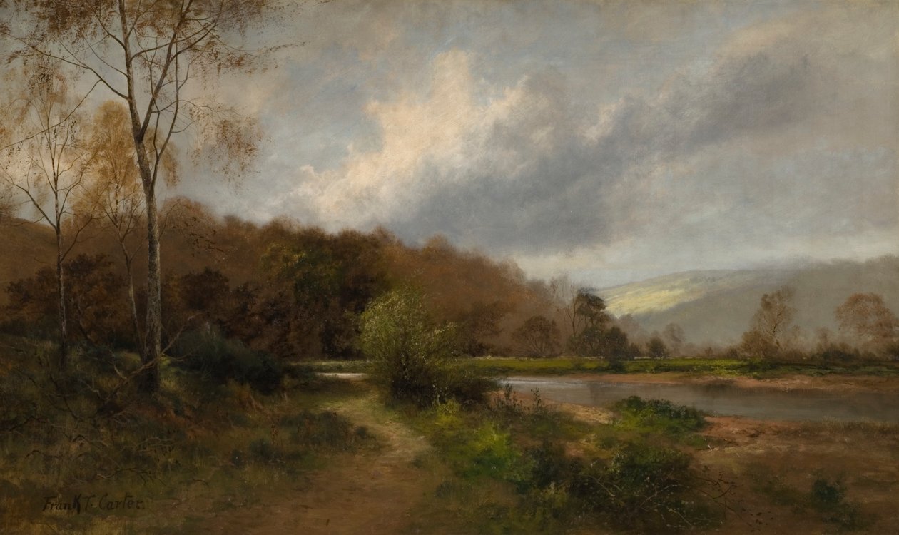 Derwent w pobliżu Lintz Green autorstwa Frank Thomas Carter
