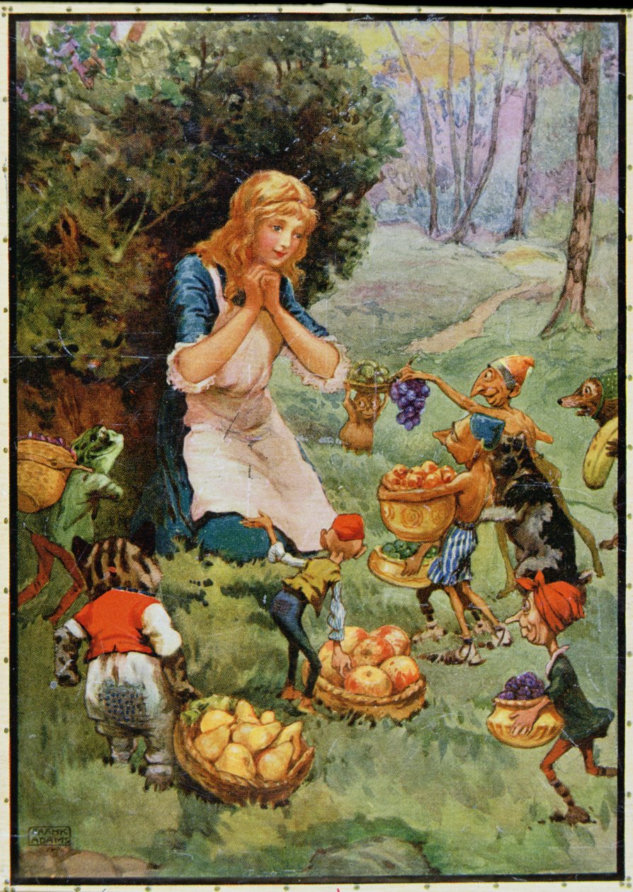 „Goblin Market” D.G. Rossetti (1828-82) ilustracja w „Opowieściach dla dzieci od poetów” autorstwa M.D.Belgrave