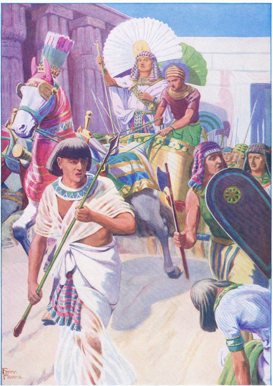 Józef władca, z The Bible Picture Book wydanej przez Thomasa Nelsona, ok. 1950 autorstwa Frank Adams