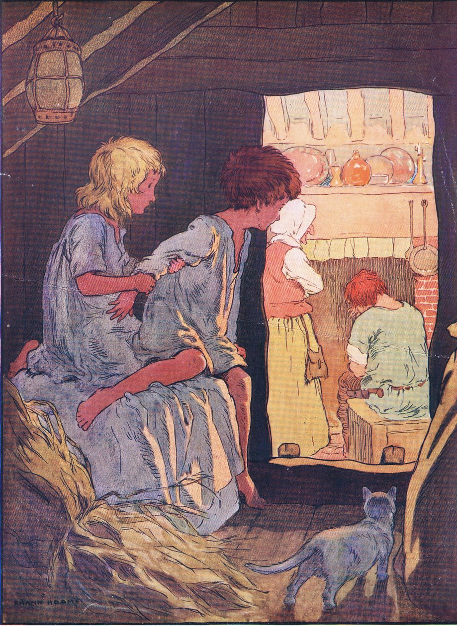 Dzieci nie mogły spać, z Hansel i Gretel, wyd. Blackie & Son Limited, ok. 1940 r. autorstwa Frank Adams