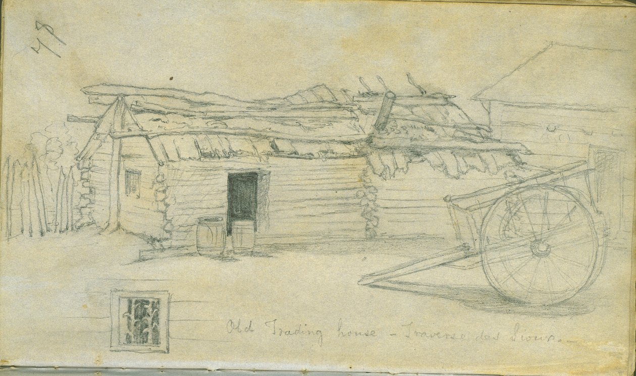 Stary dom handlowy, Traverse des Sioux, 1851 autorstwa Frank Blackwell Mayer