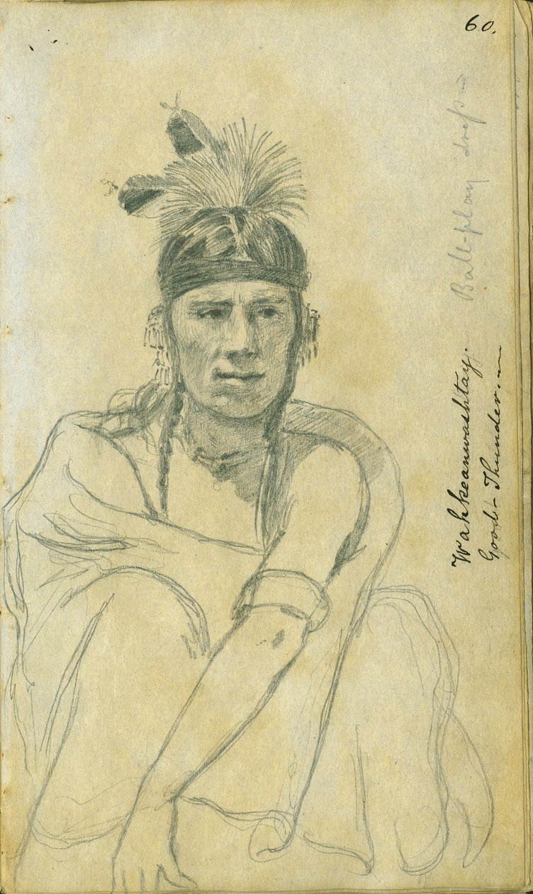 Portret Dobrego Grzmota w stroju baletnicy, 1851 autorstwa Frank Blackwell Mayer