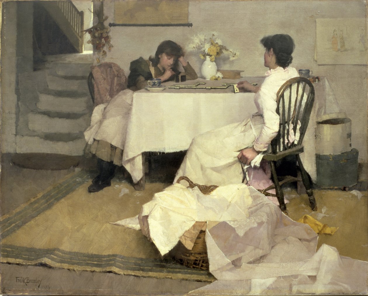 Domino!, 1886 autorstwa Frank Bramley