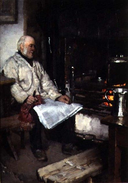 Zima (olej na płótnie) autorstwa Frank Bramley