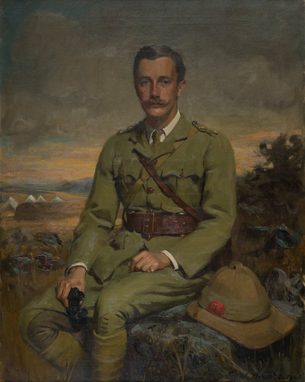 Portret Orlando, wicehrabia Newport, później 5. hrabia Bradford, ok. 1902 (olej na płótnie) autorstwa Frank Brooks