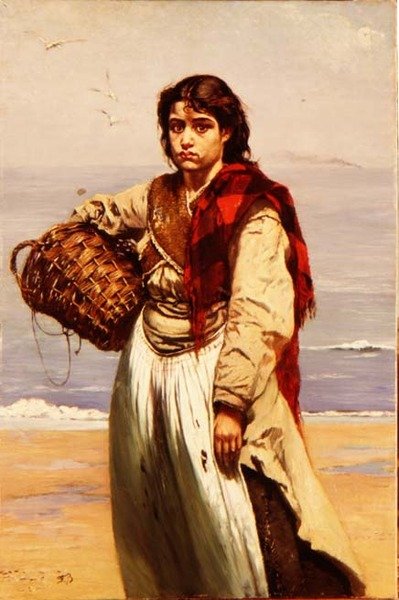 Irlandzka rybaczka autorstwa Frank Buchser