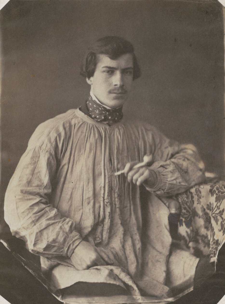 Artysta lub asystent z Pipem, 1853-1857. autorstwa Frank Chauvassaignes