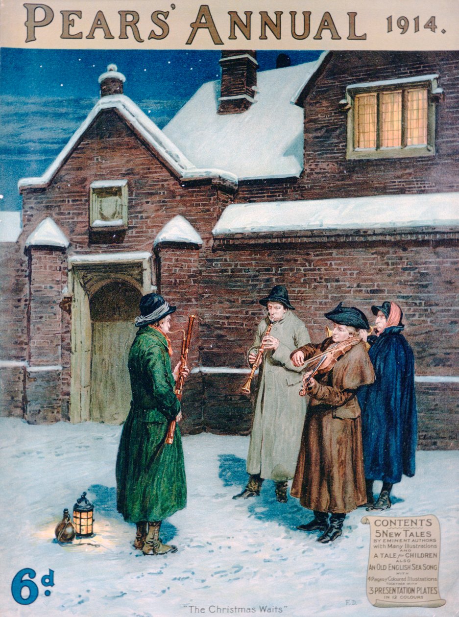 The Christmas Waits, okładka „Pears Annual”, 1914 autorstwa Frank Dadd