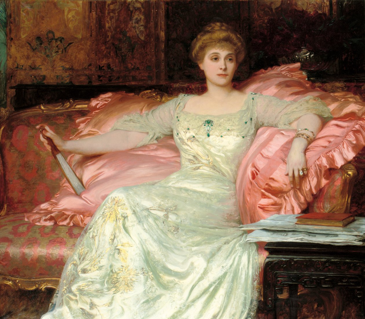 Portret pani W. K. D”Arcy, 1902 autorstwa Frank Dicksee