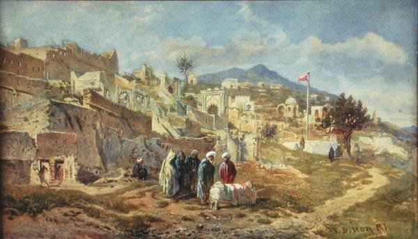 Cmentarz arabski, 24 października 1882 (akwarela i ołówek na papierze) autorstwa Frank Dillon