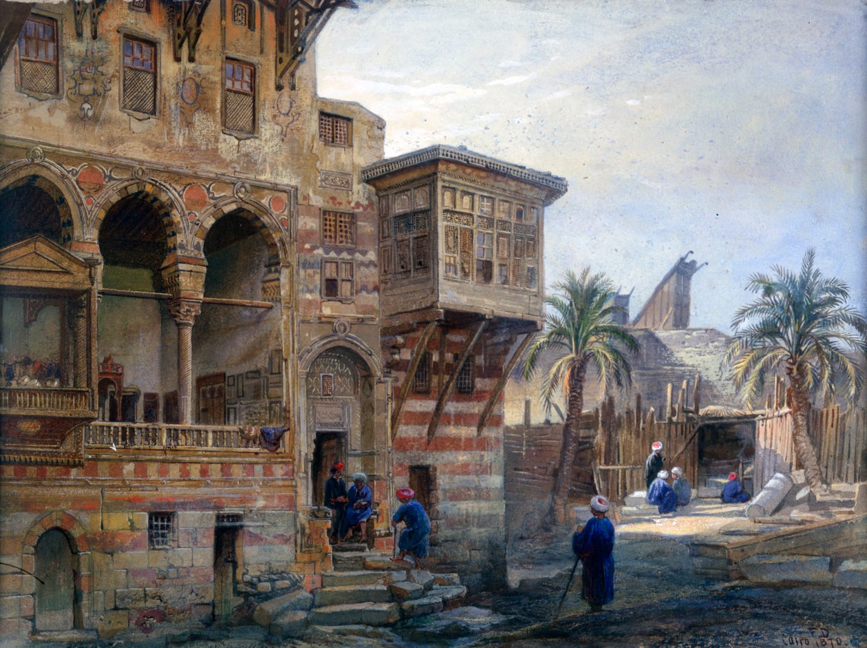Dom Mameluka Radnau Beya, Kair, 1870 autorstwa Frank Dillon
