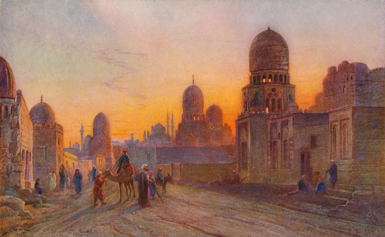 Grobowce Kalifów, Kair, ok. 1850-1906, 1906. autorstwa Frank Dillon