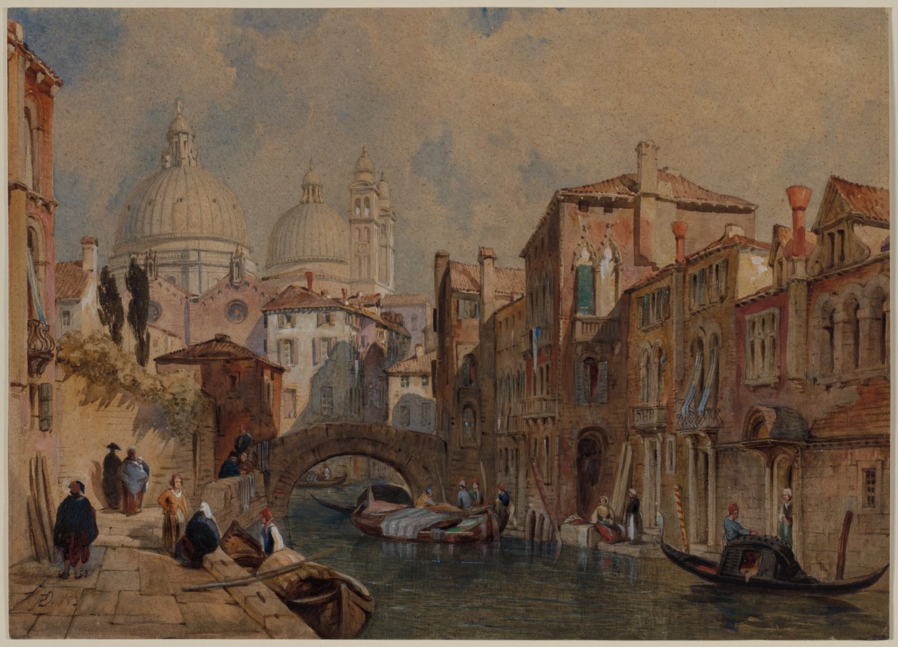 Widok Wenecji: Kopuła Santa Maria della Salute, 1853. autorstwa Frank Dillon