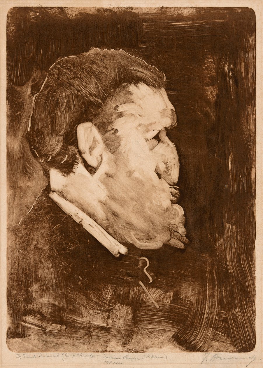Karykatura Williama Gedneya Bunce autorstwa Frank Duveneck