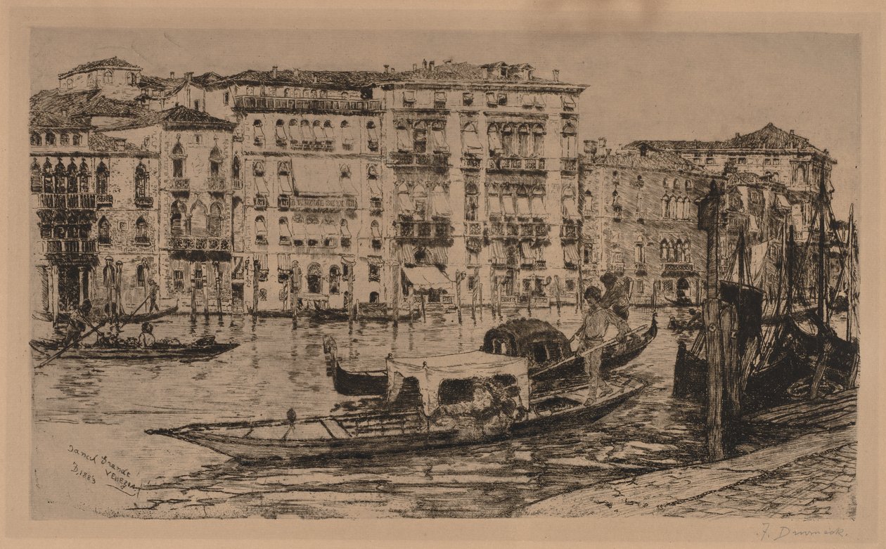 Canal Grande, Wenecja autorstwa Frank Duveneck