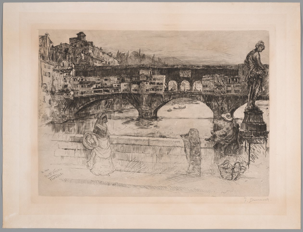Ponte Vecchio, Florencja (pierwsza płyta) autorstwa Frank Duveneck