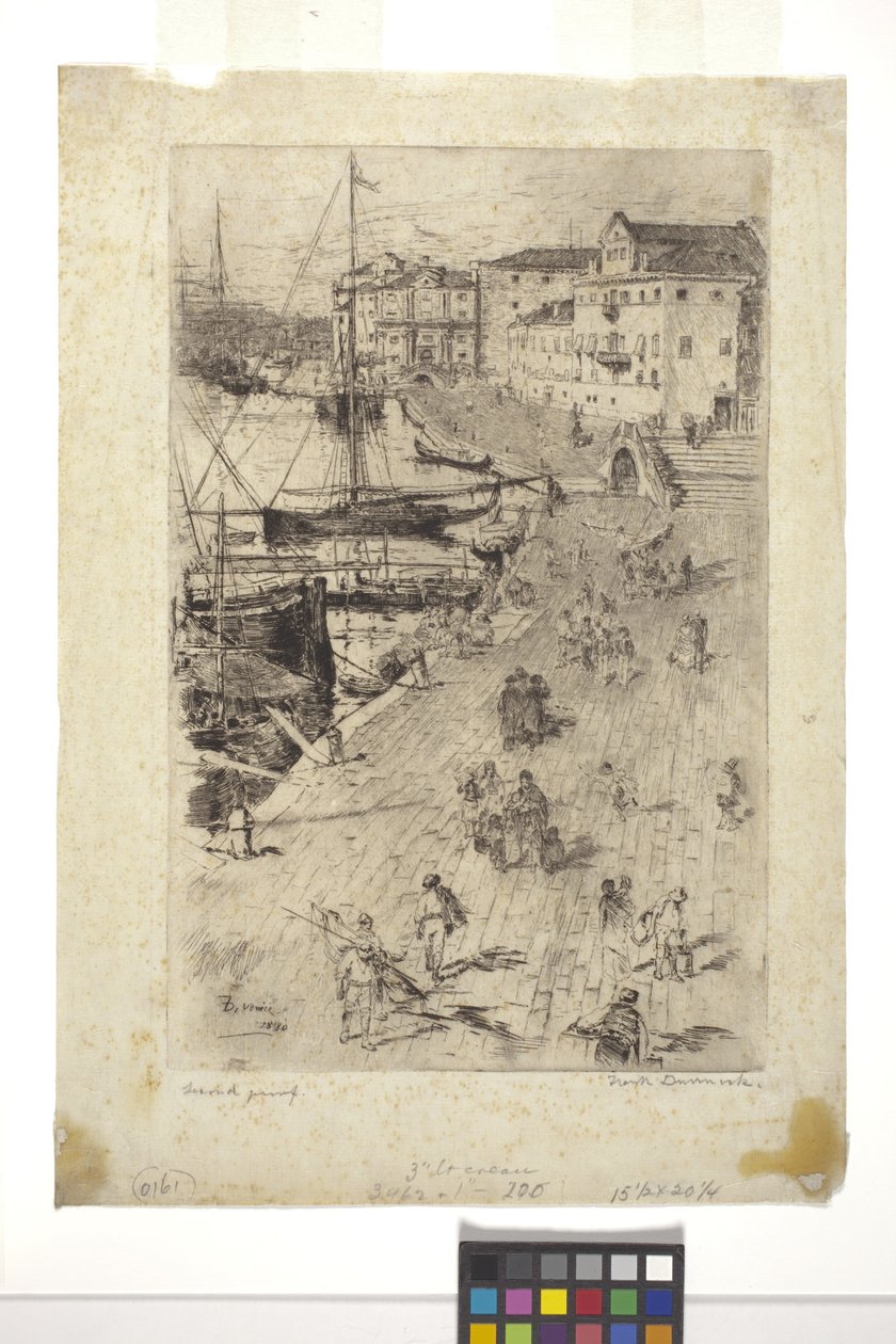 Riva Schiavoni nr 2 (atrament) autorstwa Frank Duveneck