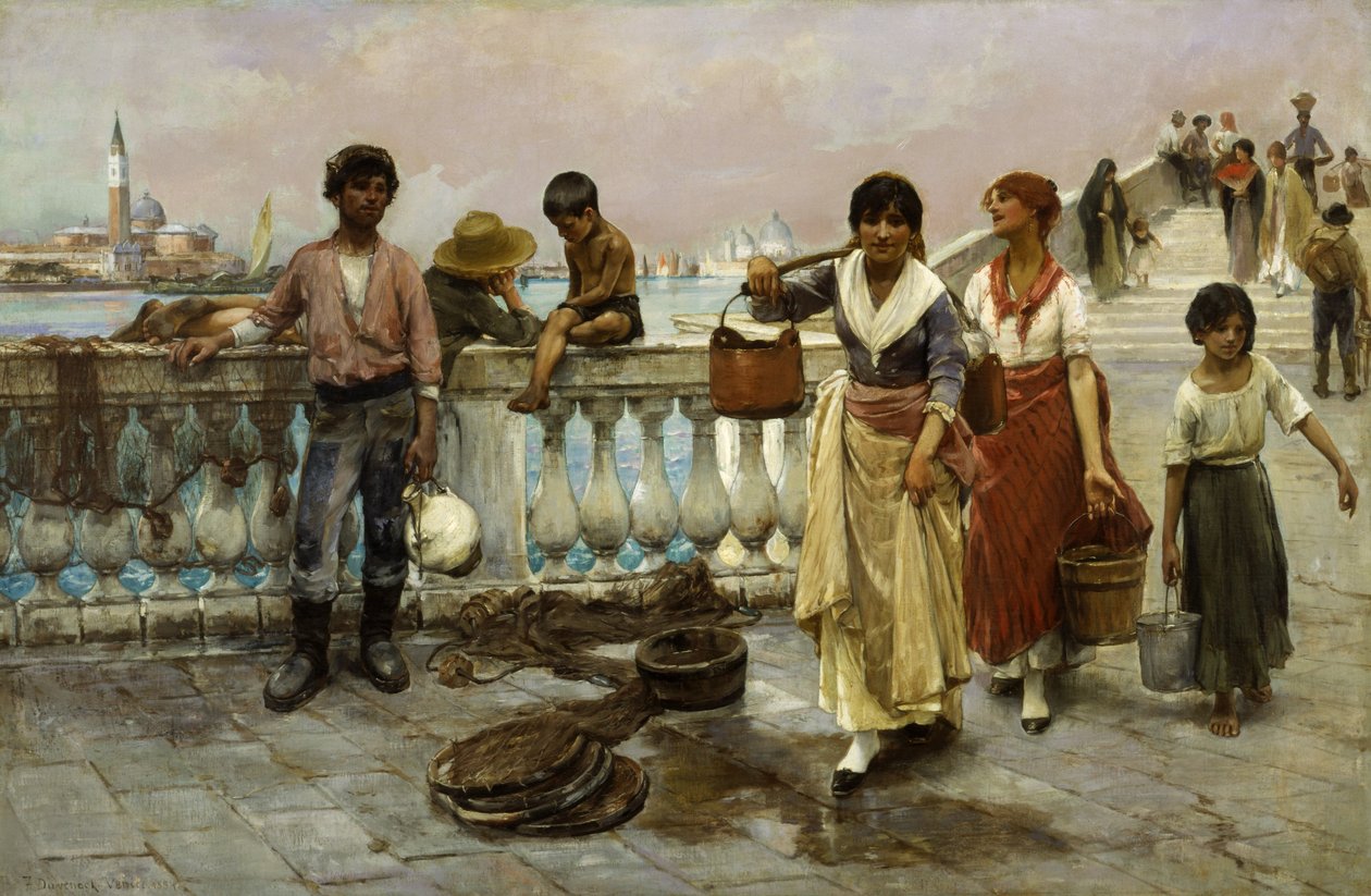 Nosiciele wody, Wenecja autorstwa Frank Duveneck