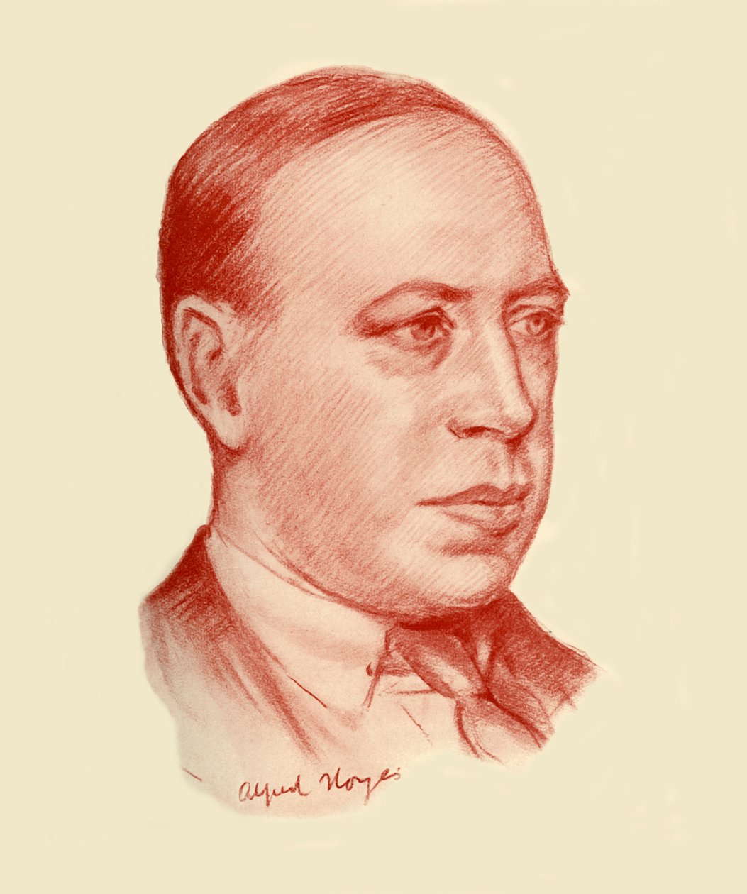 „Alfred Noyes”, 1928. autorstwa Frank E Slater