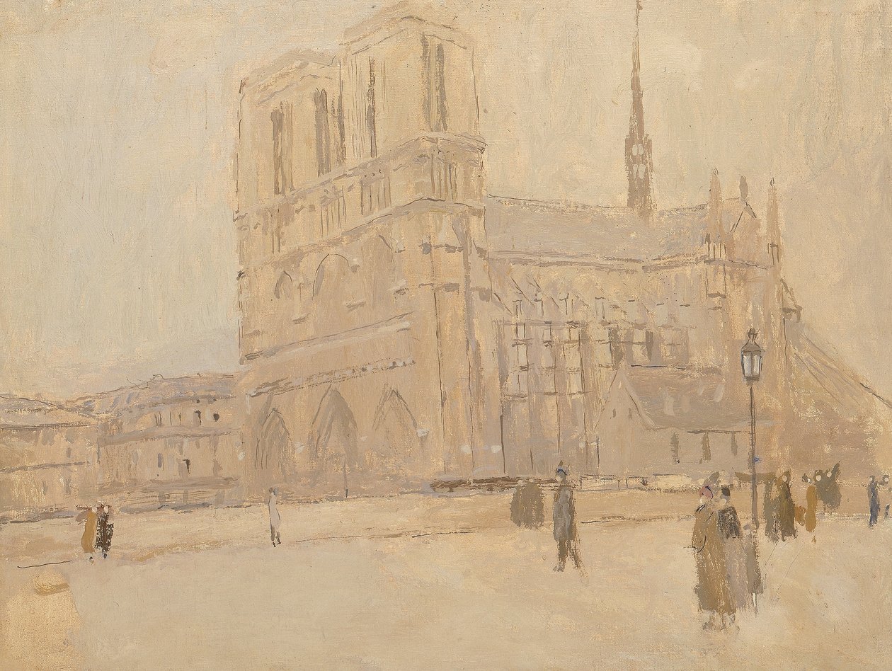 Notre Dame zimą autorstwa Frank Edwin Scott