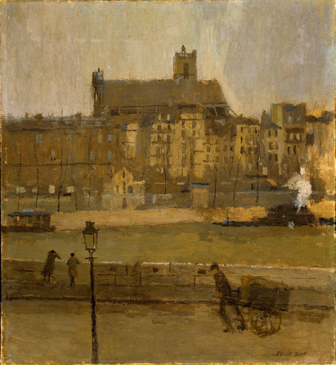 Quai de la Seine, kościół St. Gervais autorstwa Frank Edwin Scott