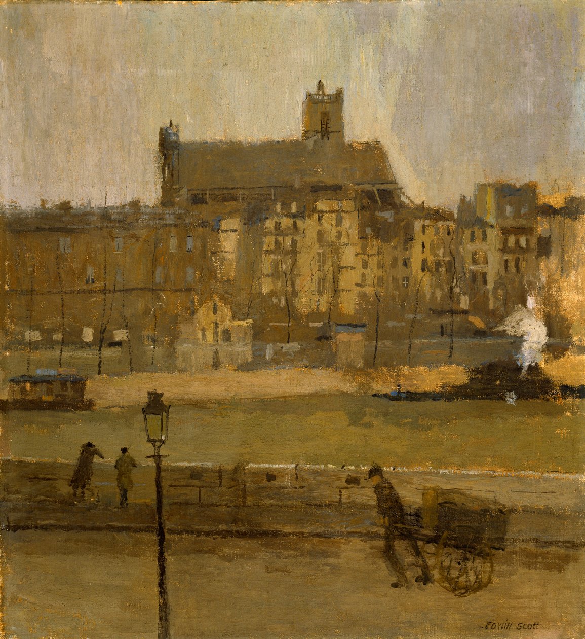 Quai de la Seine, kościół św. Gerwazego, b.d. autorstwa Frank Edwin Scott