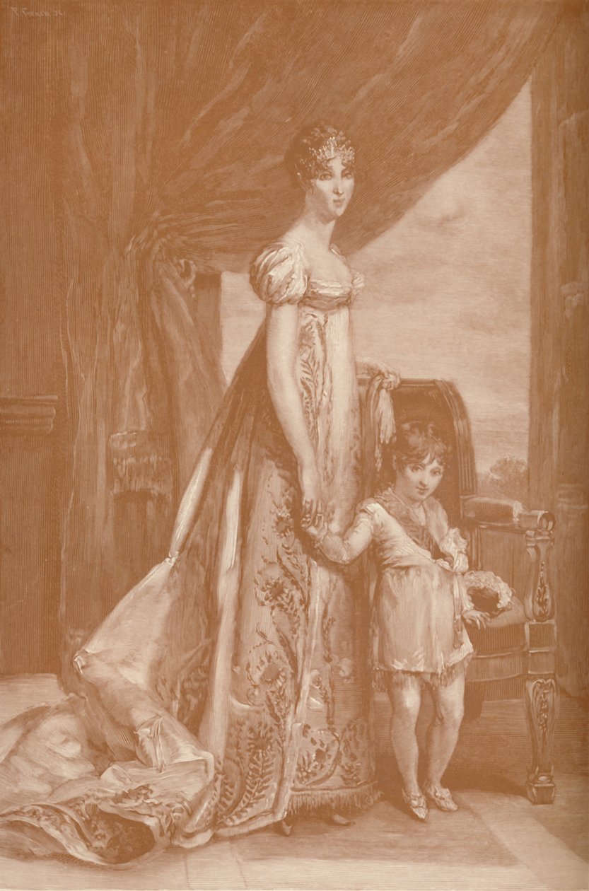 Eugénie-Hortense De Beauharnais - Żona Ludwika Bonaparte, Królowej Holandii, 1807, 1896 autorstwa Frank French