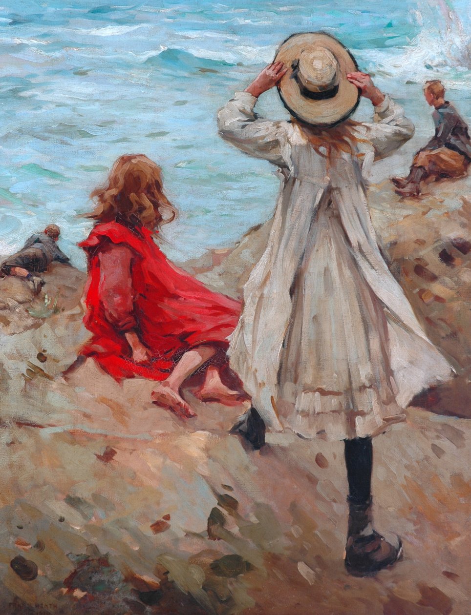 Dzieci nad morzem, 1910 autorstwa Frank Gascoigne Heath