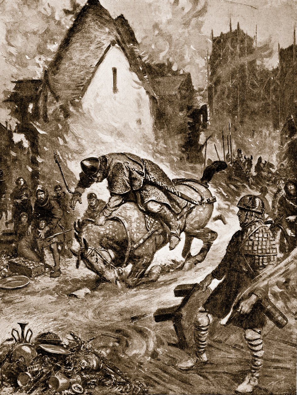 William śmiertelnie ranny w Mantes, ilustracja z „Hutchinson
