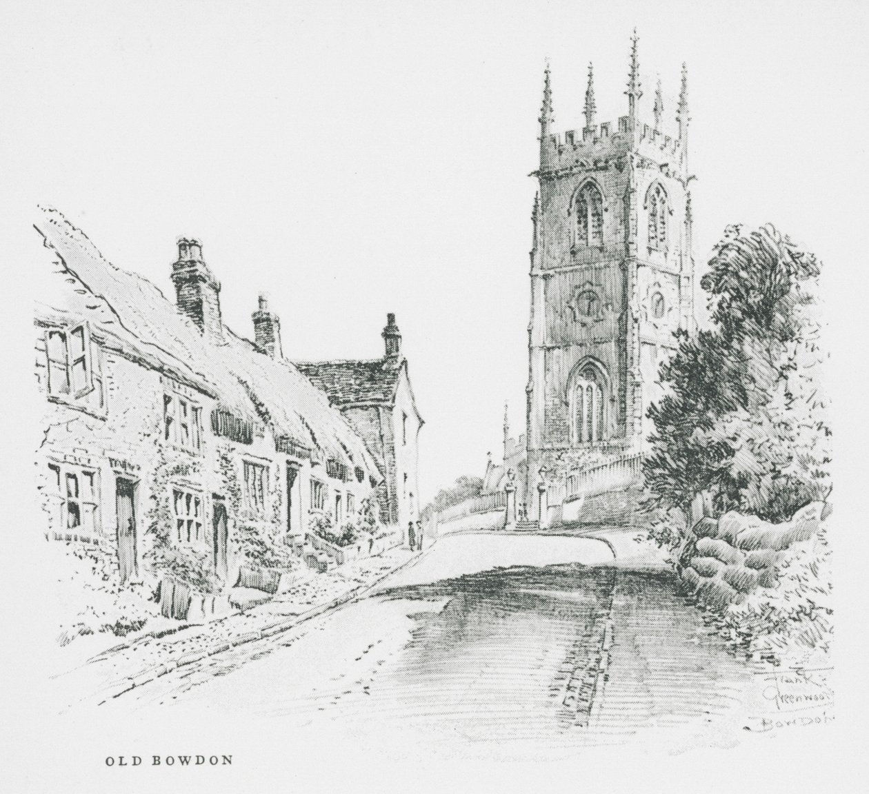 Old Bowdon (litografia) autorstwa Frank Greenwood