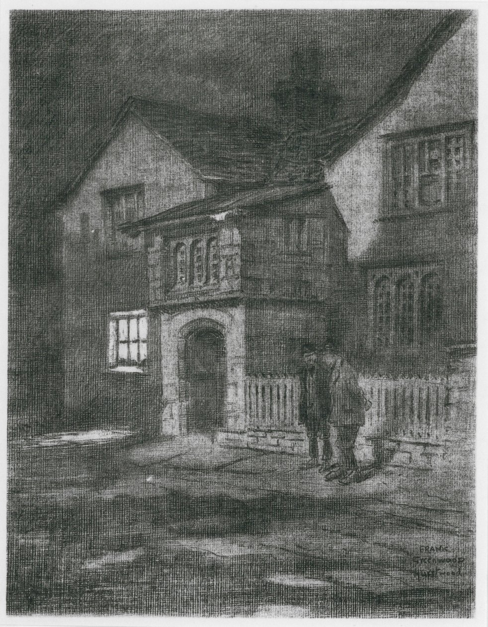 Dom Spensera, Hurstwood (litografia) autorstwa Frank Greenwood