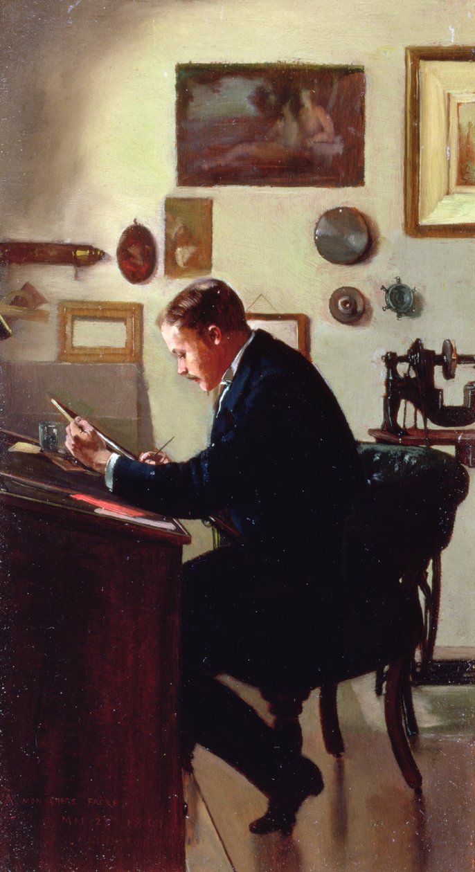 Autoportret, 1891 autorstwa Frank Hobden