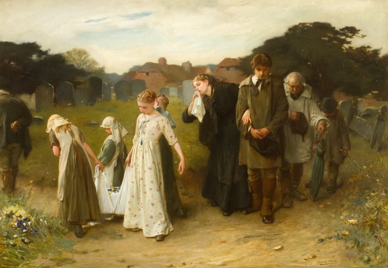Jej pierworodny, Horsham Churchyard autorstwa Frank Holl