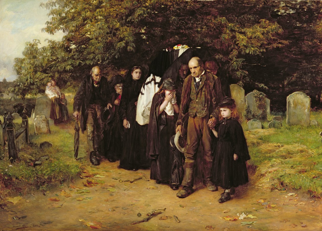 Jestem Zmartwychwstaniem i Życiem, czyli wiejskim pogrzebem autorstwa Frank Holl