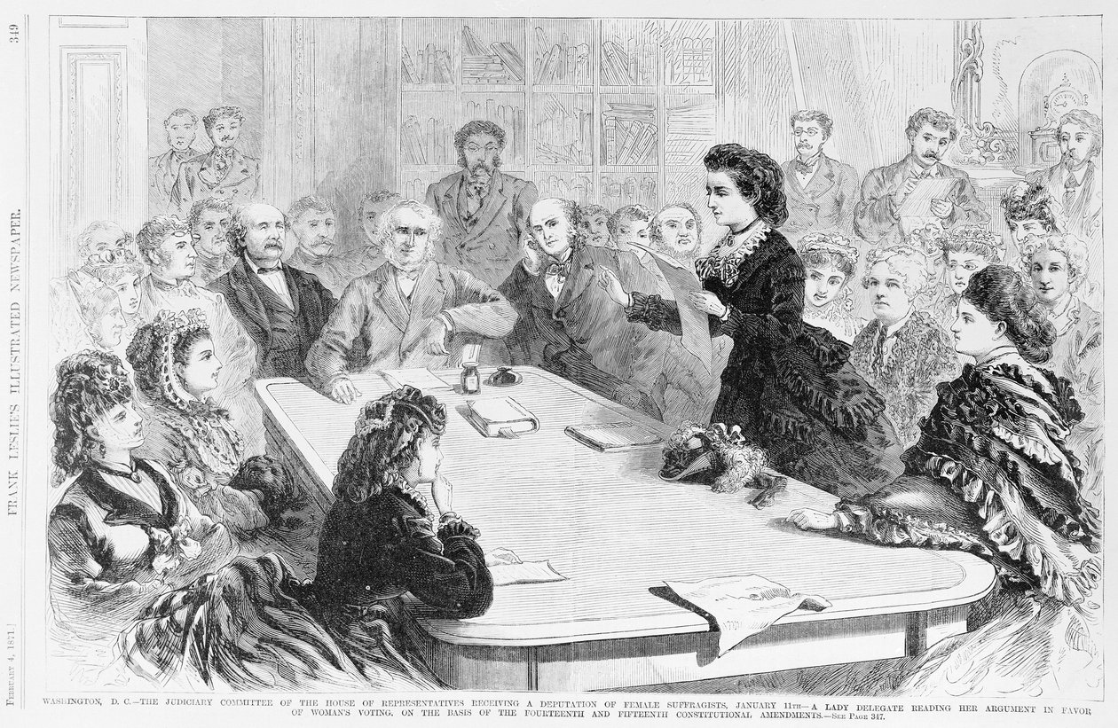 Washington DC The Judiciary Committee..., z Frank Leslies Illustrated Newspaper, 1871 autorstwa Frank Leslie