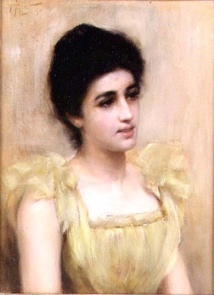 Żółta Sukienka autorstwa Frank Markham Skipworth